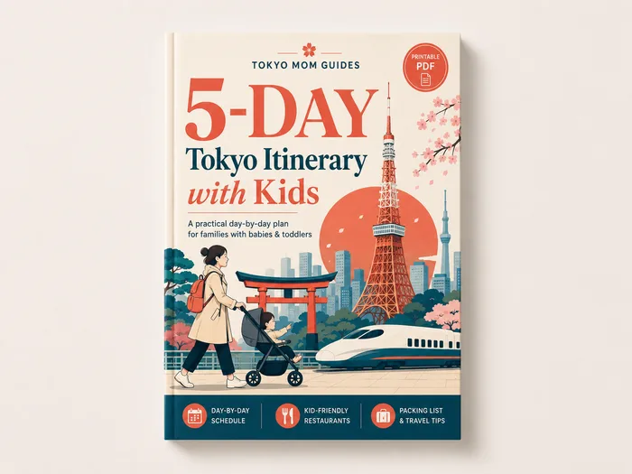 5-Day Tokyo Itinerary with Kids — printable travel guide cover